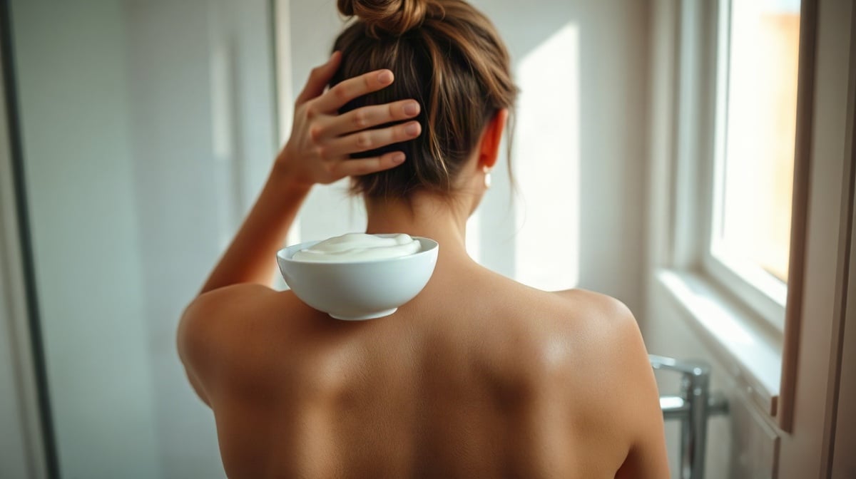 Lait de coco sur les cheveux
